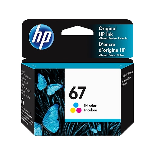 HP 67 TriColor Standard Yield Ink Cartridge (3YM55AN140), print up to