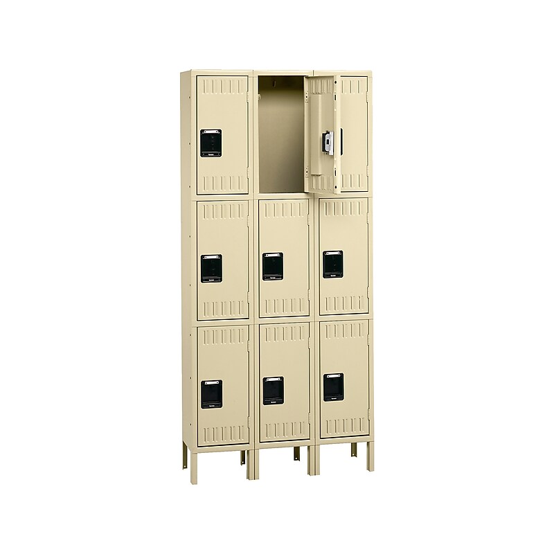 Tennsco 78" 3-Tier Three Wide Sand Storage Locker (TTS-121524-3-SND) image 1