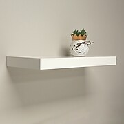 Eden Grove Slim Single Wall Shelf, 60"W, White (9084672)