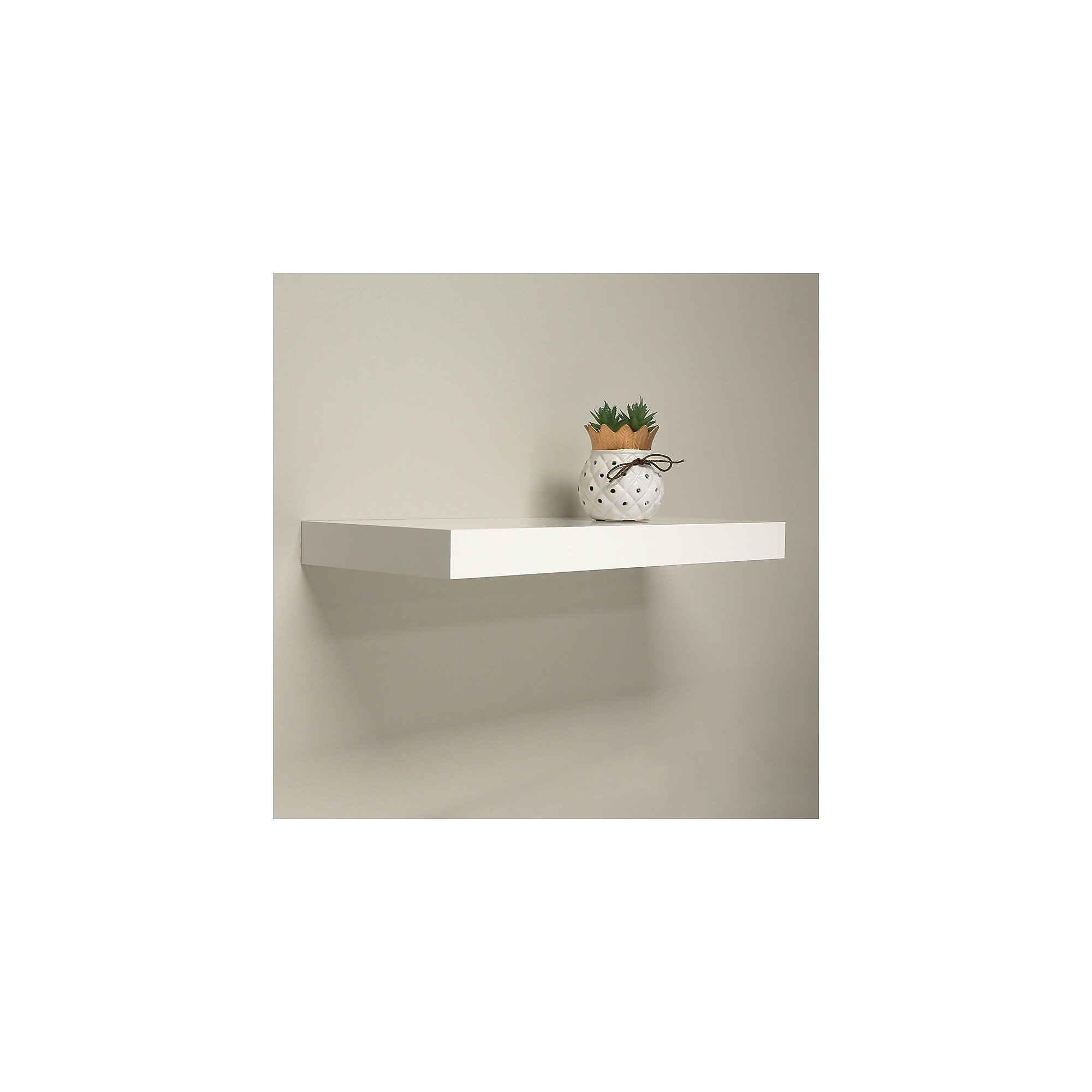 Eden Grove Slim Single Wall Shelf, 48″W, White (9084670) Sansujyuku sansujyuku.com
