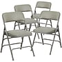 Flash Furniture HERCULES™ Curved Triple Braced Vinyl Armless Folding Chair, Gray, 4/Pack~#|#~sp80657249_sc7