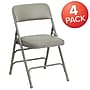 Flash Furniture HERCULES™ Curved Triple Braced Vinyl Armless Folding Chair, Gray, 4/Pack~#|#~sp80657251_sc7