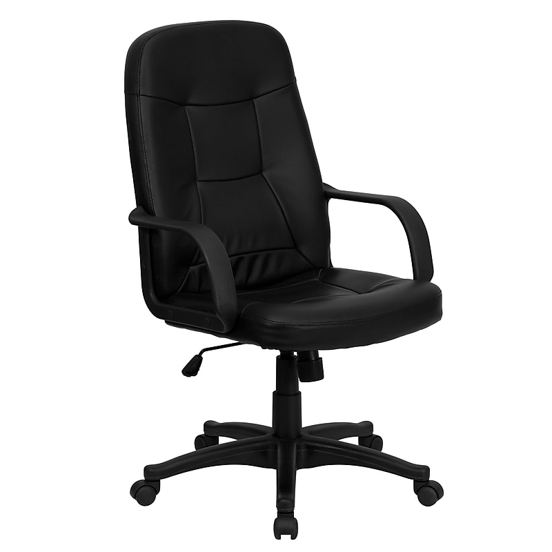 Flash Furniture Holly Vinyl Swivel High Back Executive Office Chair, Black (H8021) image 1