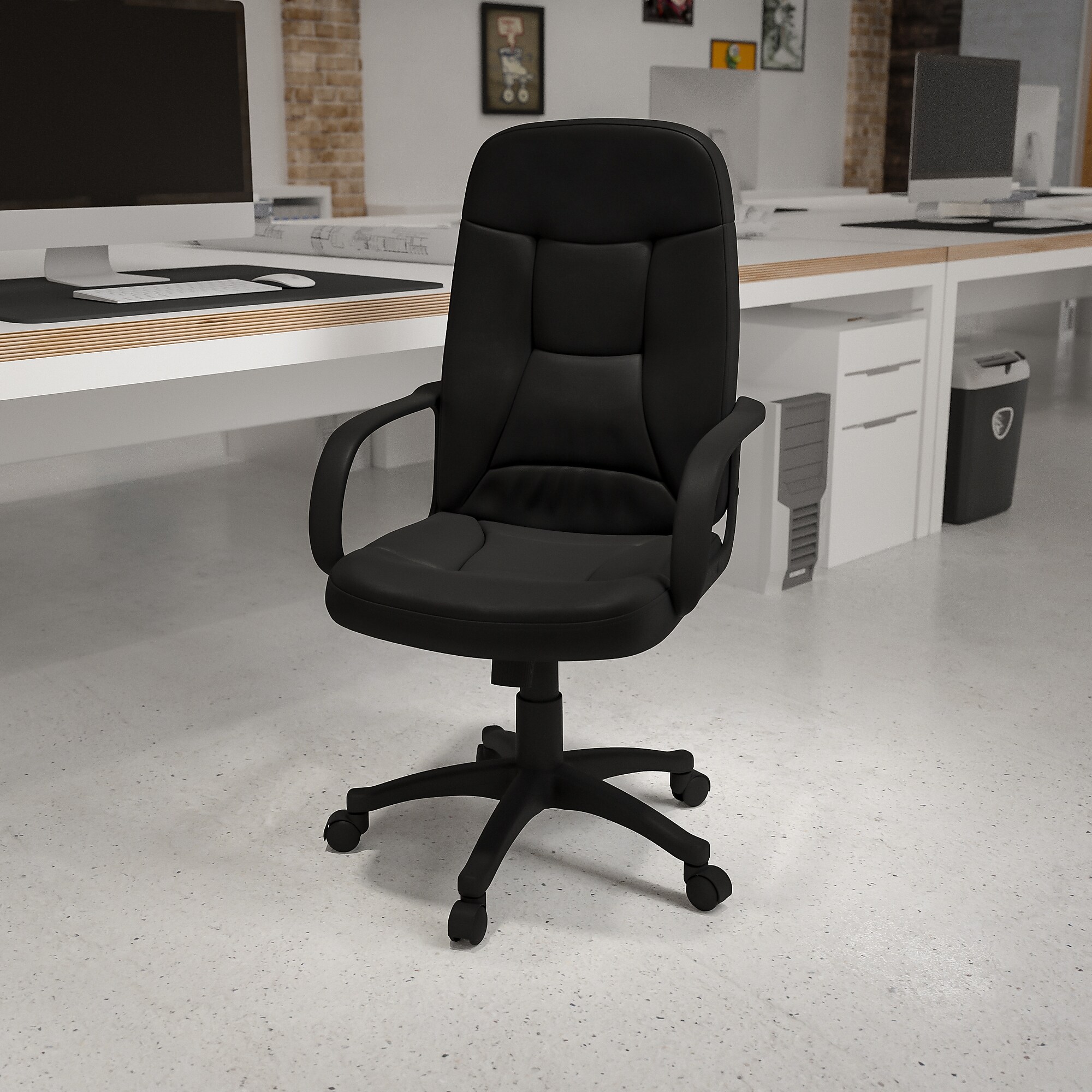 Flash Furniture Holly Vinyl Swivel High Back Executive Office Chair, Black (H8021) Sansujyuku sansujyuku.com