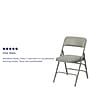 Flash Furniture HERCULES™ Curved Triple Braced Vinyl Armless Folding Chair, Gray, 4/Pack~#|#~sp80657343_sc7