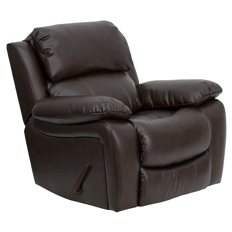 Flash Furniture LeatherSoft Rocker Recliners Brown (MENDA343991BRN) image 1