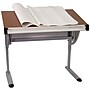 Flash Furniture 45.25"W Drafting Table, Cherry/Pewter (NAN-JN-2433-GG)~#|#~sp80658024_sc7