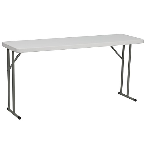 Flash Furniture Kathryn Folding Table, 60" x 18", Granite White (RB1860