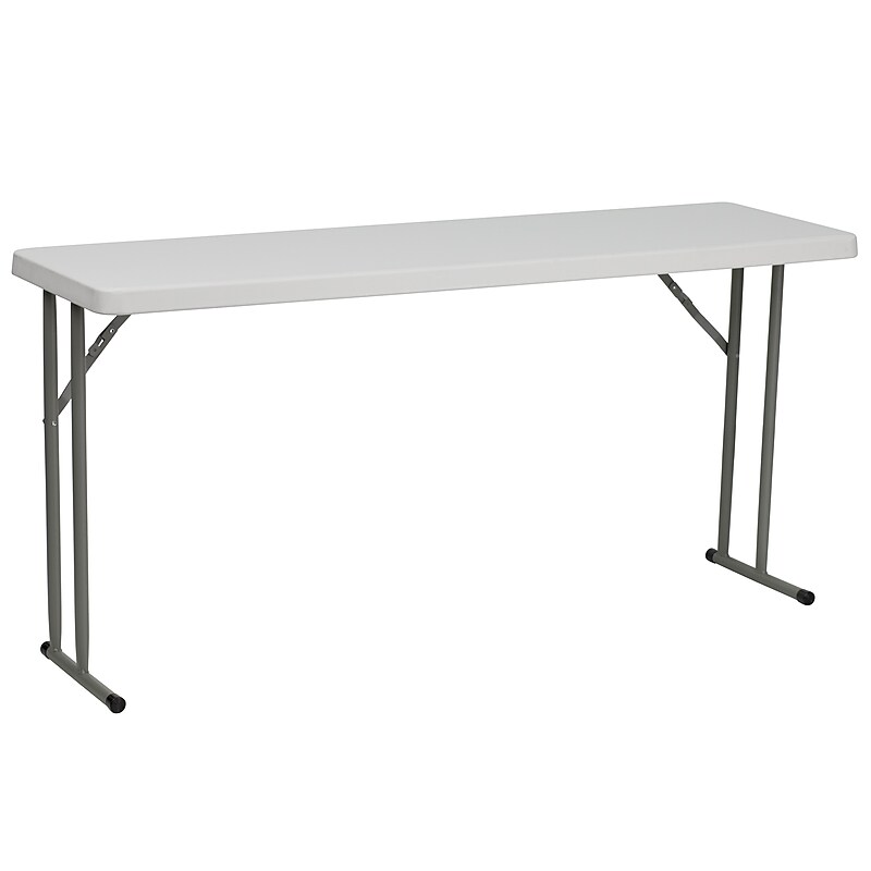Flash Furniture Kathryn Folding Table, 60" x 18", Granite White (RB1860) image 1