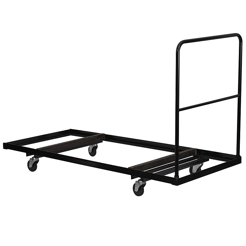 Flash Furniture Steel Folding Table Dolly For Rectangular Folding Tables, Black image 1