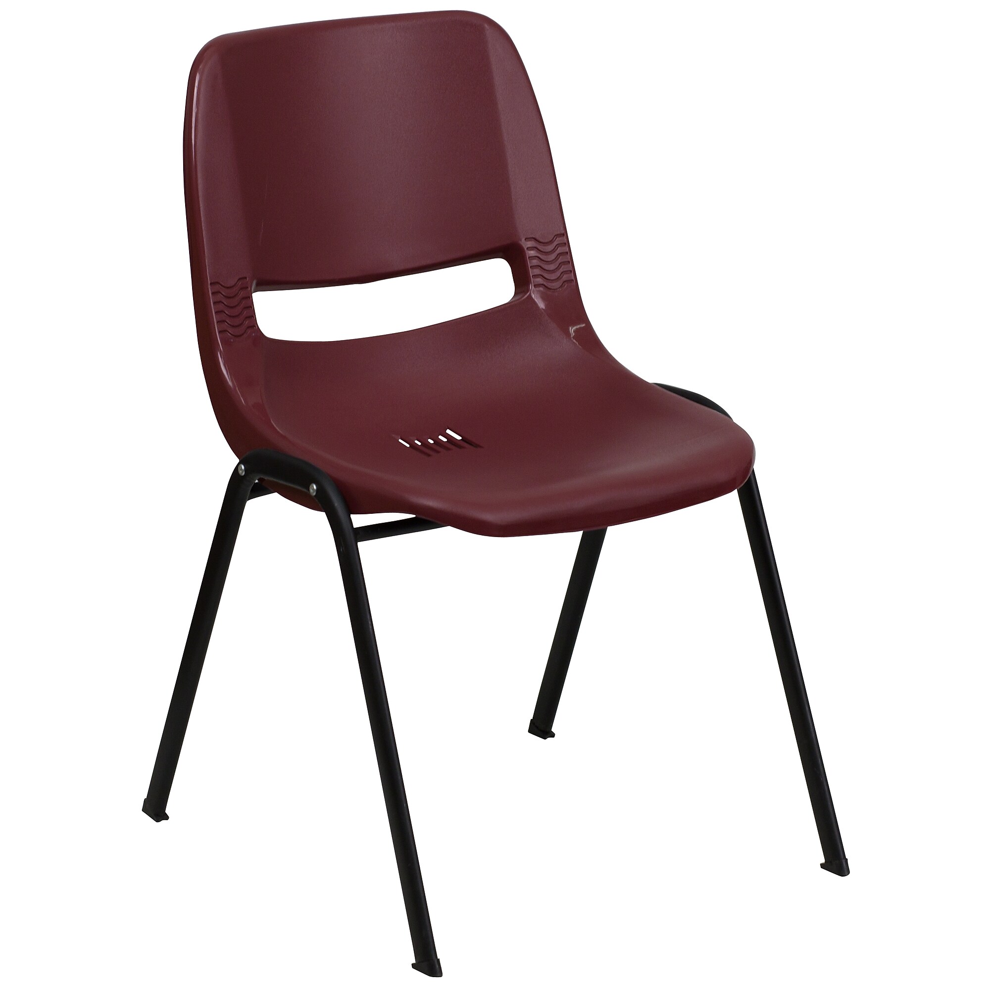 Flash Furniture HERCULES Plastic Student Stacking Chair, Burgundy/Black (RUTEO1BY) Sansujyuku sansujyuku.com