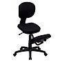 Flash Furniture Tatum Armless Ergonomic Fabric Mobile Kneeling Posture Task Office Chair, Black (WL1430)~#|#~sp80658139_sc7