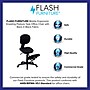 Flash Furniture Tatum Armless Ergonomic Fabric Mobile Kneeling Posture Task Office Chair, Black (WL1430)~#|#~sp80658209_sc7