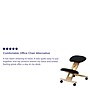 Flash Furniture Posey Armless Ergonomic Fabric/Wood Mobile Kneeling Office Chair, Black (WLSB210)~#|#~sp80658253_sc7