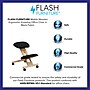 Flash Furniture Posey Armless Ergonomic Fabric/Wood Mobile Kneeling Office Chair, Black (WLSB210)~#|#~sp80658312_sc7