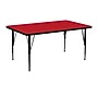 Flash Furniture Wren Rectangular Activity Table, 24" x 48", Height Adjustable, Red (XUA2448RECREDHP)~#|#~sp80658335_sc7