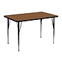 Flash Furniture Wren Rectangular Activity Table, 30'' x 48'', Height Adjustable, Oak (XUA3048RECOAKHA)~#|#~sp80658346_sc7