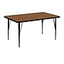 Flash Furniture Wren Rectangular Activity Table, 30'' x 48'', Height Adjustable, Oak (XUA3048RECOAKHP)~#|#~sp80658348_sc7
