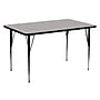 Flash Furniture Wren Rectangular Activity Table, 30" x 60", Height Adjustable, Gray (XUA3060RECGYHA)~#|#~sp80658350_sc7