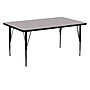 Flash Furniture Wren Rectangular Activity Table, 30" x 60", Height Adjustable, Gray (XUA3060RECGYHP)~#|#~sp80658352_sc7