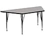 Flash Furniture Wren Trapezoid Activity Table, 29" x 57", Height Adjustable, Gray (XUA3060TRAPGYHP)~#|#~sp80658362_sc7
