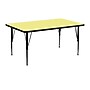 Flash Furniture Wren Rectangular Activity Table, 24" x 48", Height Adjustable, Yellow (XUA2448RECYELTP)~#|#~sp80658419_sc7