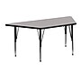 Flash Furniture Wren Trapezoid Activity Table, 22.5" x 45", Height Adjustable, Gray (XUA2448TRAPGYHP)~#|#~sp80658423_sc7