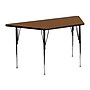 Flash Furniture Wren Trapezoid Activity Table, 22.5" x 45", Height Adjustable, Oak (XUA2448TRPOAKHA)~#|#~sp80658425_sc7