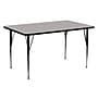 Flash Furniture Wren Rectangular Activity Table, 24'' x 60", Height Adjustable, Gray (XUA2460RECGYHA)~#|#~sp80658429_sc7