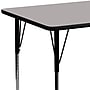 Flash Furniture Wren Rectangular Activity Table, 24'' x 60", Height Adjustable, Gray (XUA2460RECGYHA)~#|#~sp80658434_sc7