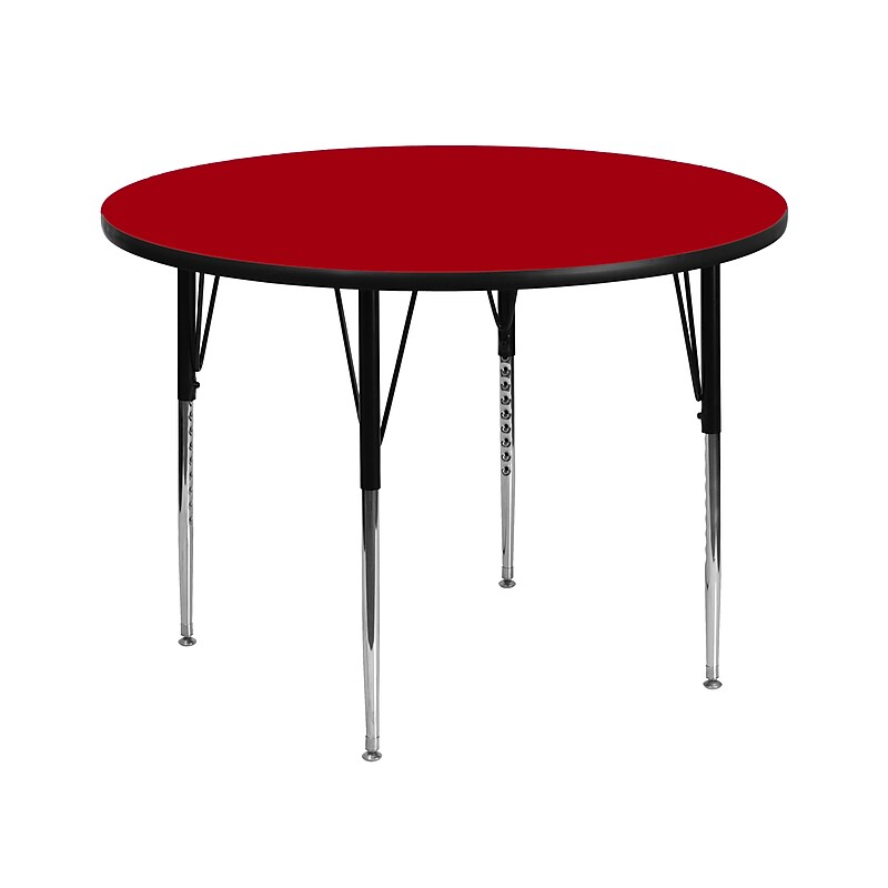 Flash Furniture Wren 42'' Round Activity Table, Height Adjustable, Red (XUA42RNDREDTA) image 1