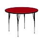 Flash Furniture Wren 42'' Round Activity Table, Height Adjustable, Red (XUA42RNDREDTA)~#|#~sp80658449_sc7