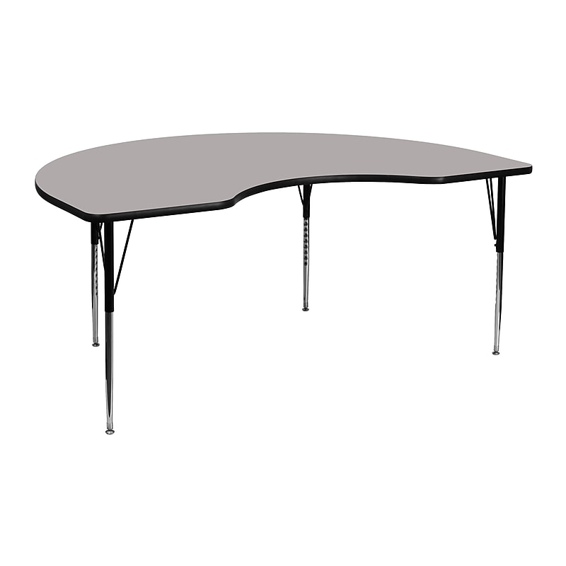 Flash Furniture Wren Kidney Activity Table, 48" x 72", Height Adjustable, Gray (XUA4872KIDGYHA) image 1