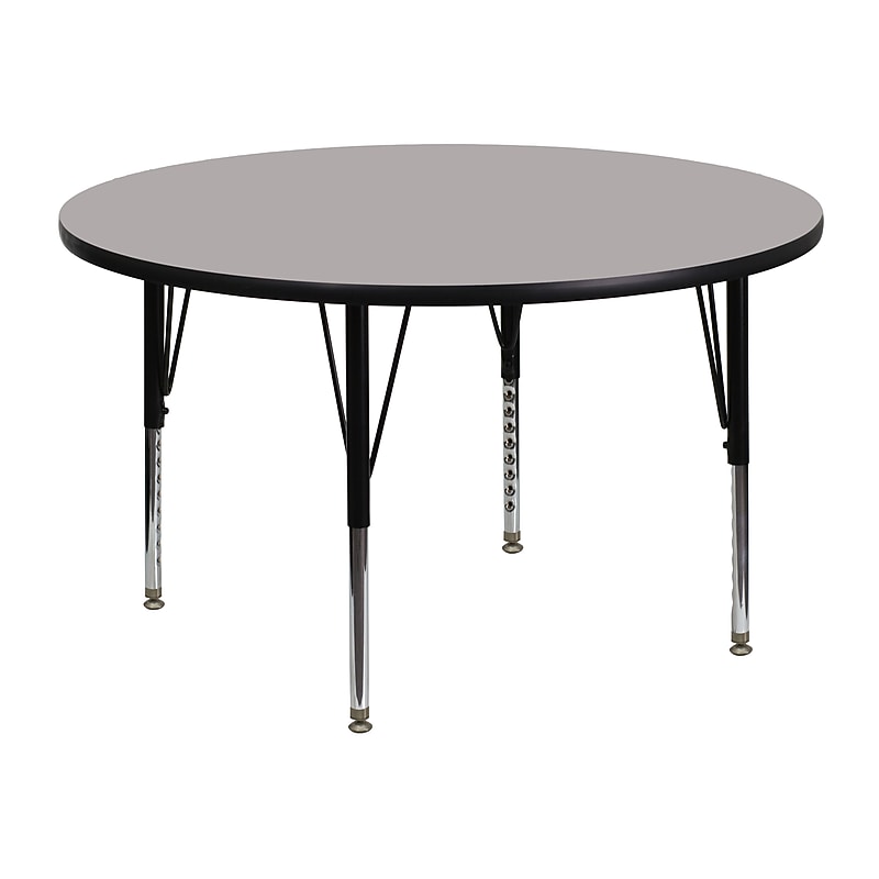 Flash Furniture Wren 48'' Round Activity Table, Height Adjustable, Gray (XUA48RNDGYHP) image 1