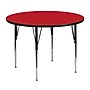 Flash Furniture Wren 48'' Round Activity Table, Height Adjustable, Red (XUA48RNDREDHA)~#|#~sp80658460_sc7
