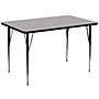 Flash Furniture Wren Rectangular Activity Table, 36" x 72", Height Adjustable, Gray (XUA3672RECGYHA)~#|#~sp80658482_sc7