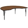 Flash Furniture Wren Kidney Activity Table, 48" x 72", Height Adjustable, Oak (XUA4872KIDOAKHP)~#|#~sp80658488_sc7