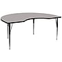 Flash Furniture Wren Kidney Activity Table, 48" x 96", Height Adjustable, Gray (XUA4896KIDGYHA)~#|#~sp80658503_sc7