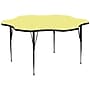 Flash Furniture Wren 60'' Flower Activity Table, Height Adjustable, Yellow (XUA60FLRYELTA)~#|#~sp80658529_sc7