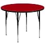 Flash Furniture Wren 60'' Round Activity Table, Height Adjustable, Red (XUA60RNDREDTA)~#|#~sp80658532_sc7