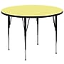 Flash Furniture Wren 60'' Round Activity Table, Height Adjustable, Yellow (XUA60RNDYELTA)~#|#~sp80658534_sc7