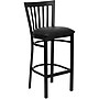 Flash Furniture HERCULES Series Traditional Metal School House Back Restaurant Barstool, Black (XU6R8BSCHBARBKV)~#|#~sp80658580_sc7