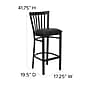 Flash Furniture HERCULES Series Traditional Metal School House Back Restaurant Barstool, Black (XU6R8BSCHBARBKV)~#|#~sp80658584_sc7