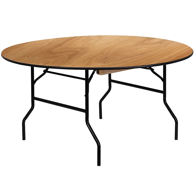 Flash Furniture Furman Folding Table, 60" x 60", Natural (YTWRFT60TBL) image 1