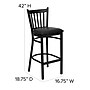 Flash Furniture HERCULES Series Traditional Metal Vertical Back Restaurant Barstool, Black (XUDG6R6BVRTBLKV)~#|#~sp80658678_sc7