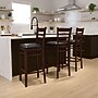 Flash Furniture HERCULES Series Traditional Wood Ladder Back Restaurant Barstool, Walnut Wood/Black (XUW05BARWALBKV)~#|#~sp80658686_sc7
