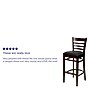 Flash Furniture HERCULES Series Traditional Wood Ladder Back Restaurant Barstool, Walnut Wood/Black (XUW05BARWALBKV)~#|#~sp80658688_sc7