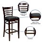 Flash Furniture HERCULES Series Traditional Wood Ladder Back Restaurant Barstool, Walnut Wood/Black (XUW05BARWALBKV)~#|#~sp80658689_sc7