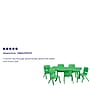 Flash Furniture Emmy Rectangular Activity Table Set, 24" x 48", Height Adjustable, Green (YCX13RECTBLGNE)~#|#~sp80658758_sc7