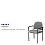 Flash Furniture Tiffany Fabric Stackable Side Reception Chair with Arms, Gray (BT5161GY)~#|#~sp80658811_sc7